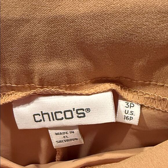Chico's Classic Camel Cropped Pants size 16 - Picture 2 of 5
